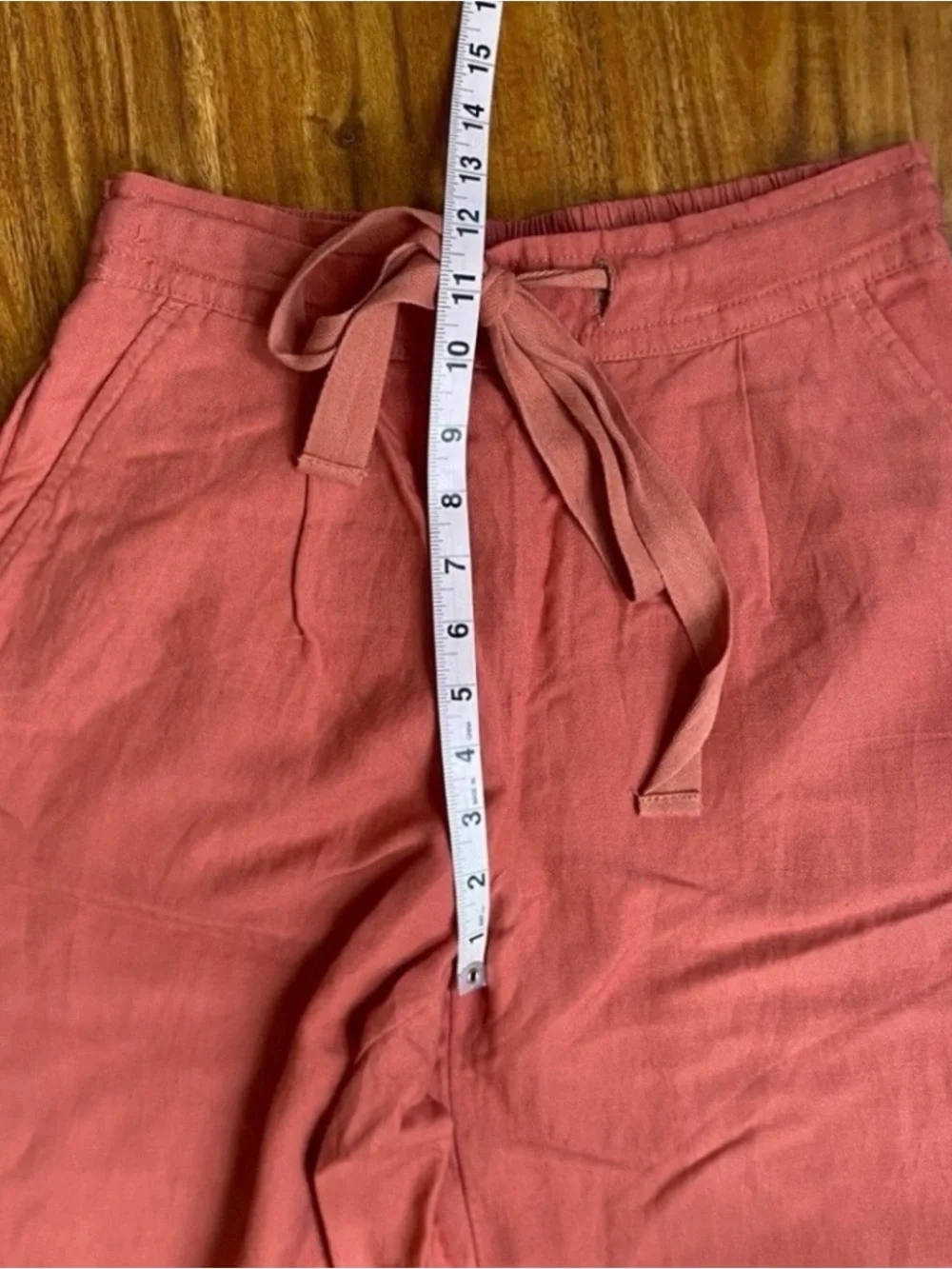 NWT New A New Day Women's Salmon Linen Mix Drawstring Wide Leg Pants XS Casual